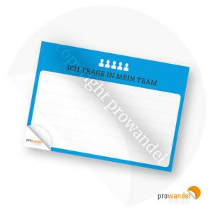 Trainingsmaterial – A5 Karte blau/grün Team/Ich