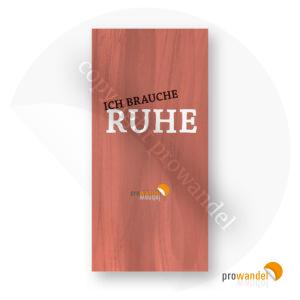 Ruhe – Tischaufsteller