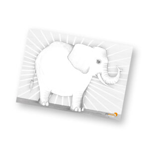 Elefant – Klappkarte Arbeitstool A5
