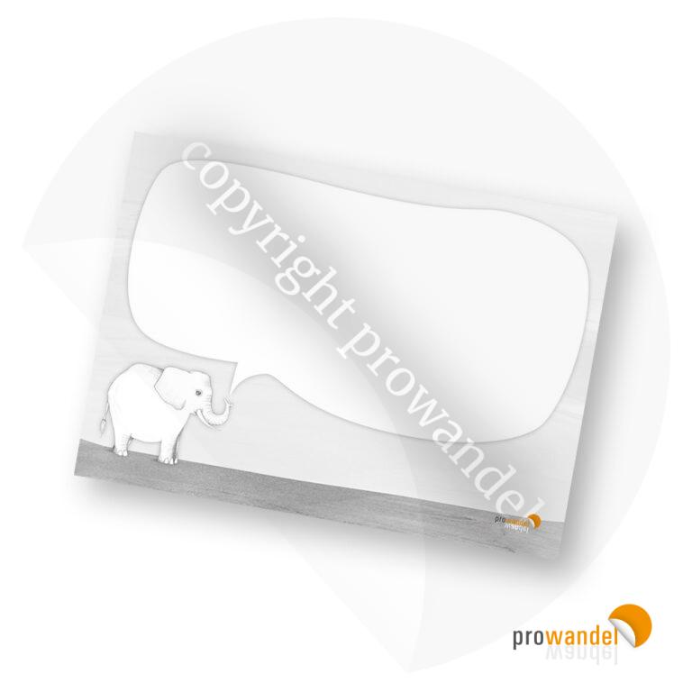 Elefant - Klappkarte Arbeitstool A5 – Bild 2