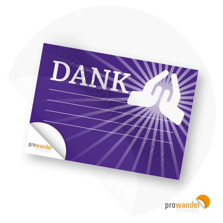 Dank - Postkarte A6
