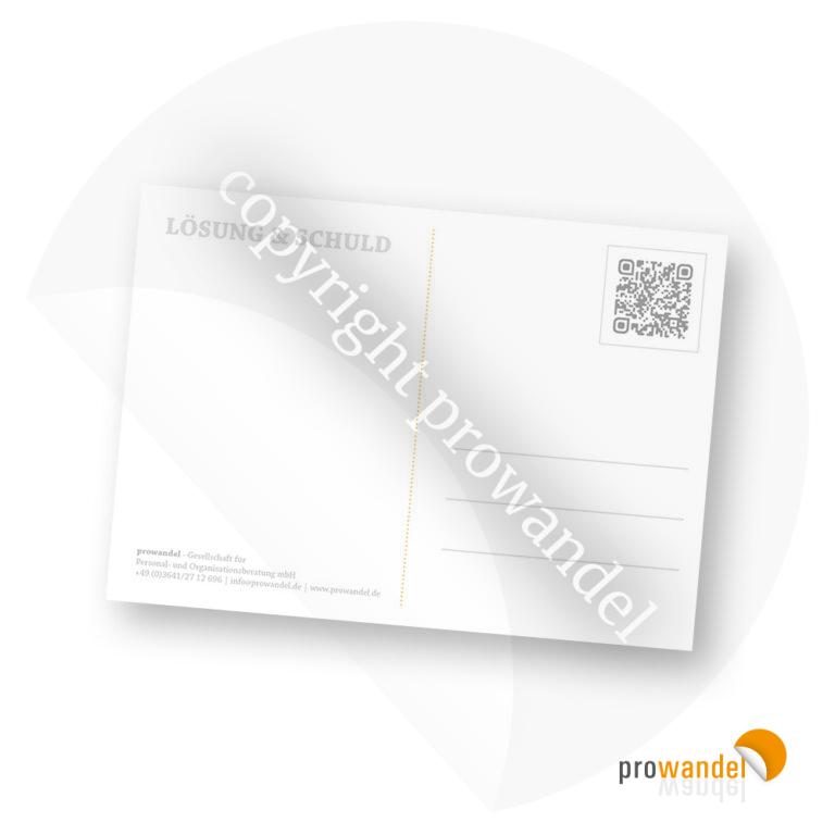 Schuld Lösung - Postkarte A6 – Bild 2